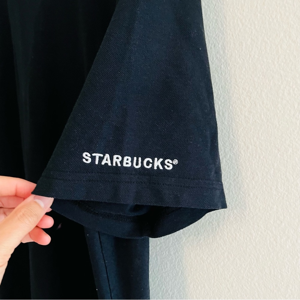 Starbucks Men's Black Employee Polo Shirt Size Large - Picture 6 of 7